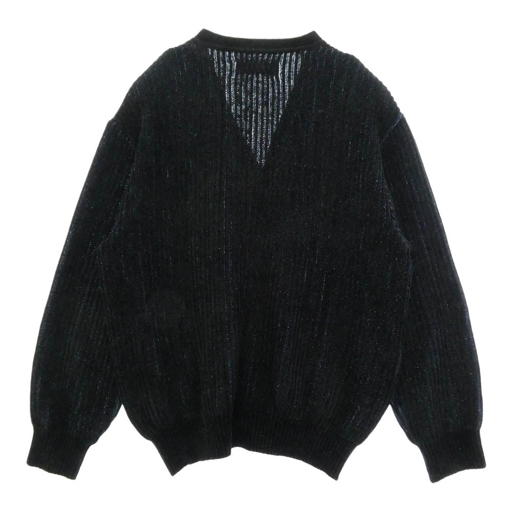 WACKO MARIA ワコマリア 25AW 25FW-WMK-KN04 GLITTER KNIT CARDIGAN グリッター ニット カーディガン ブラック系 ブルー系 XL【中古】