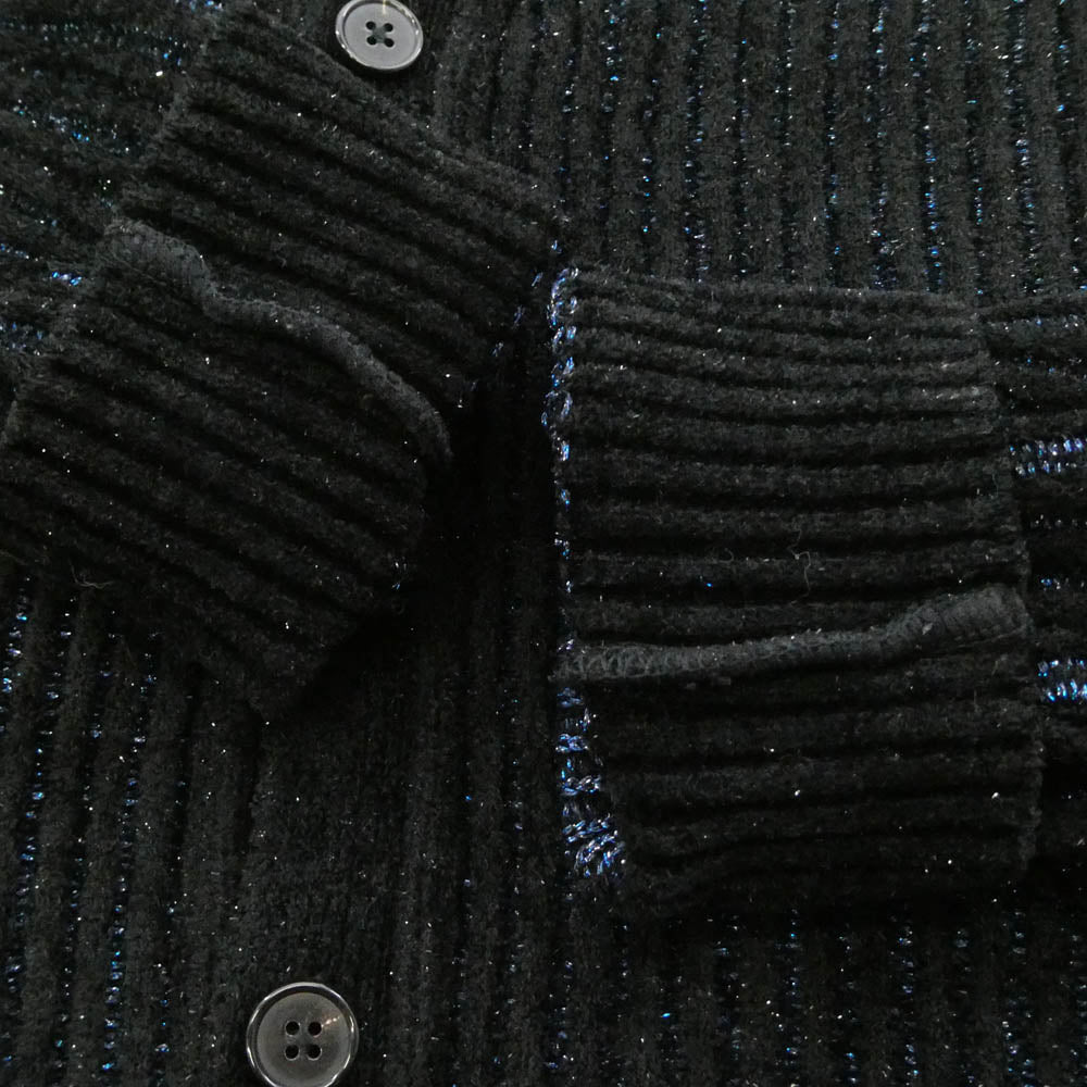 WACKO MARIA ワコマリア 25AW 25FW-WMK-KN04 GLITTER KNIT CARDIGAN グリッター ニット カーディガン ブラック系 ブルー系 XL【中古】