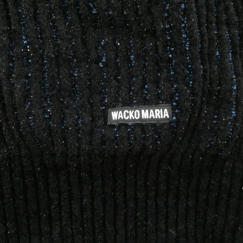 WACKO MARIA ワコマリア 25AW 25FW-WMK-KN04 GLITTER KNIT CARDIGAN グリッター ニット カーディガン ブラック系 ブルー系 XL【中古】