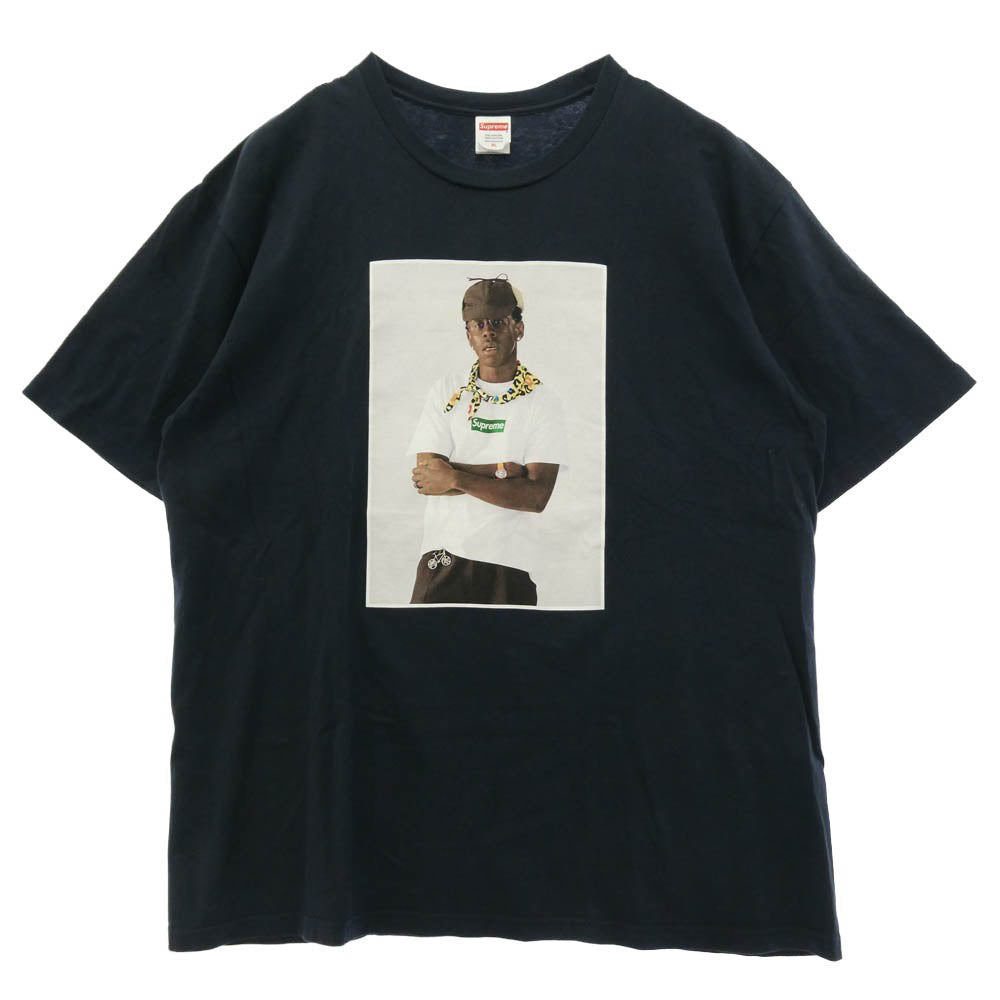 Supreme シュプリーム 24AW Tyler The Creator Tee タイラー ザ クリエイター フォトプリント Ｔシャツ 半袖カットソー ネイビー系 XL【中古】