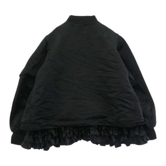 COMME des GARCONS コムデギャルソン 26SS RQ-J014 コムコム 裾フリル MA-1 ブルゾン ジャケット ブラック系 S【中古】