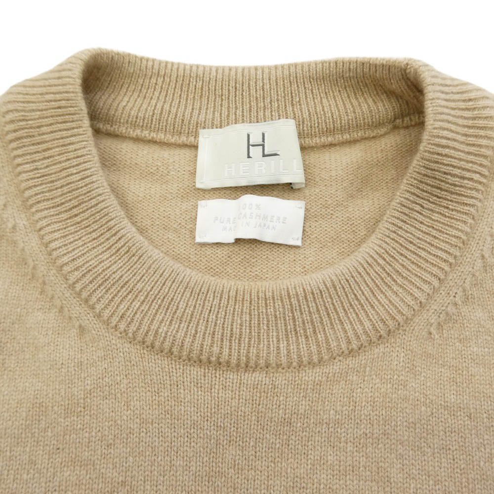 ヘリル 25AW 25-080-HL-8050-30 Golden Cash Pullover ゴールデンキャッシュ カシミヤ100% プルオーバー ニット ベージュ系 1【中古】