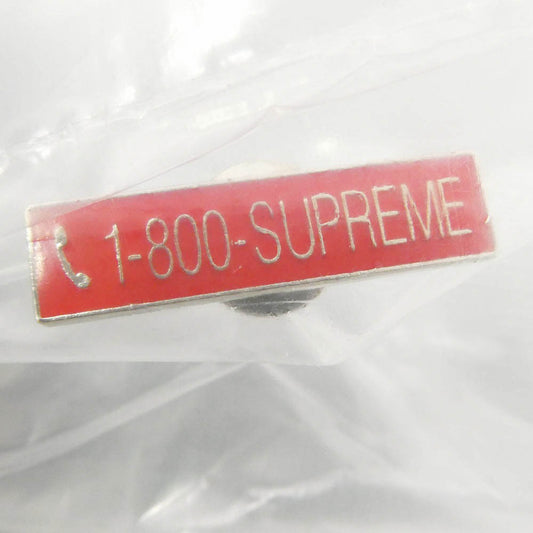 Supreme シュプリーム 19AW 1-800 Pin ロゴ ピン ピンバッチ ピンズ レッド レッド系【新古品】【未使用】【中古】