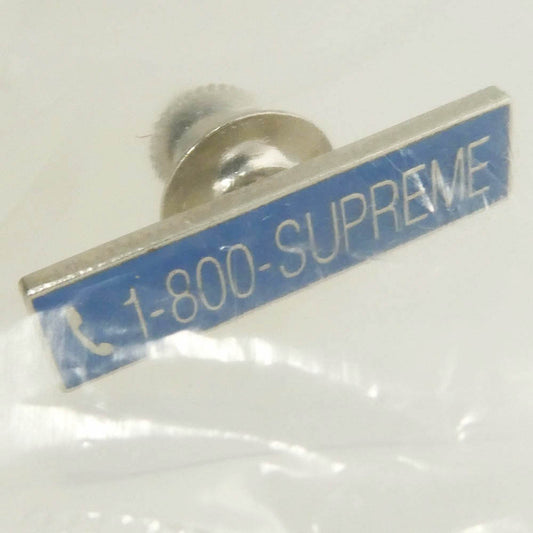 Supreme シュプリーム 19AW 1-800 Pin ロゴ ピン ピンバッチ ピンズ ブルー ブルー系【新古品】【未使用】【中古】