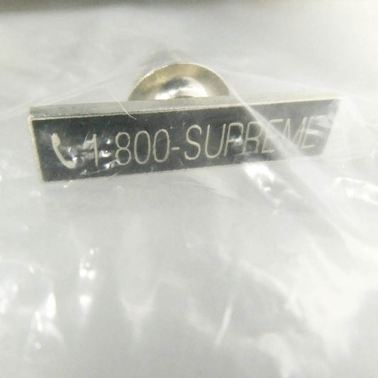 Supreme シュプリーム 19AW 1-800 Pin ロゴ ピン ピンバッチ ピンズ ブラック ブラック系【新古品】【未使用】【中古】