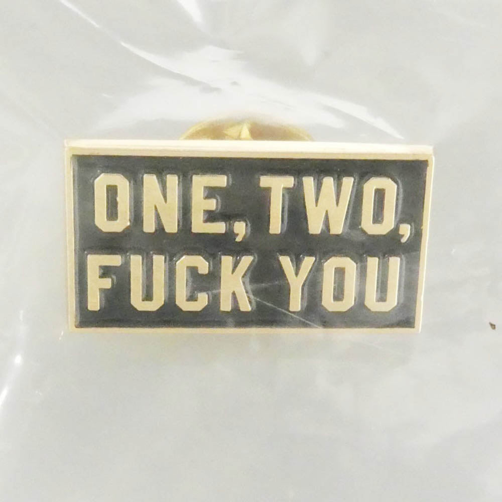 Supreme シュプリーム 23SS one two fuck you pin ワン ツーファック ユー ピン ピンバッチ ピンズ ゴールド系【新古品】【未使用】【中古】