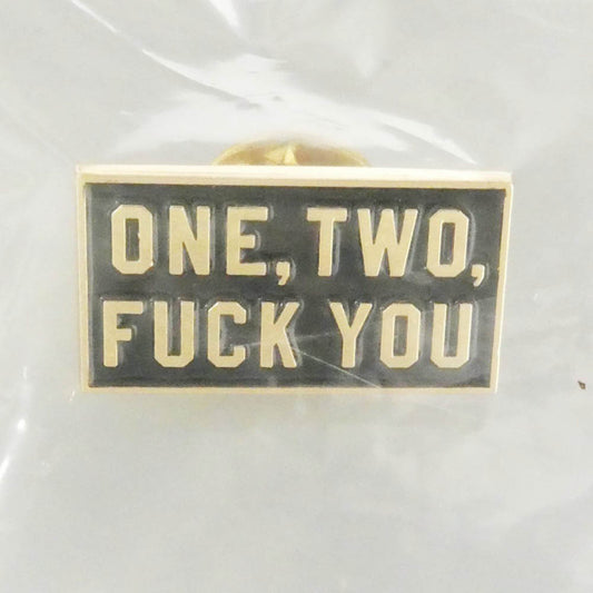 Supreme シュプリーム 23SS one two fuck you pin ワン ツーファック ユー ピン ピンバッチ ピンズ ゴールド系【新古品】【未使用】【中古】