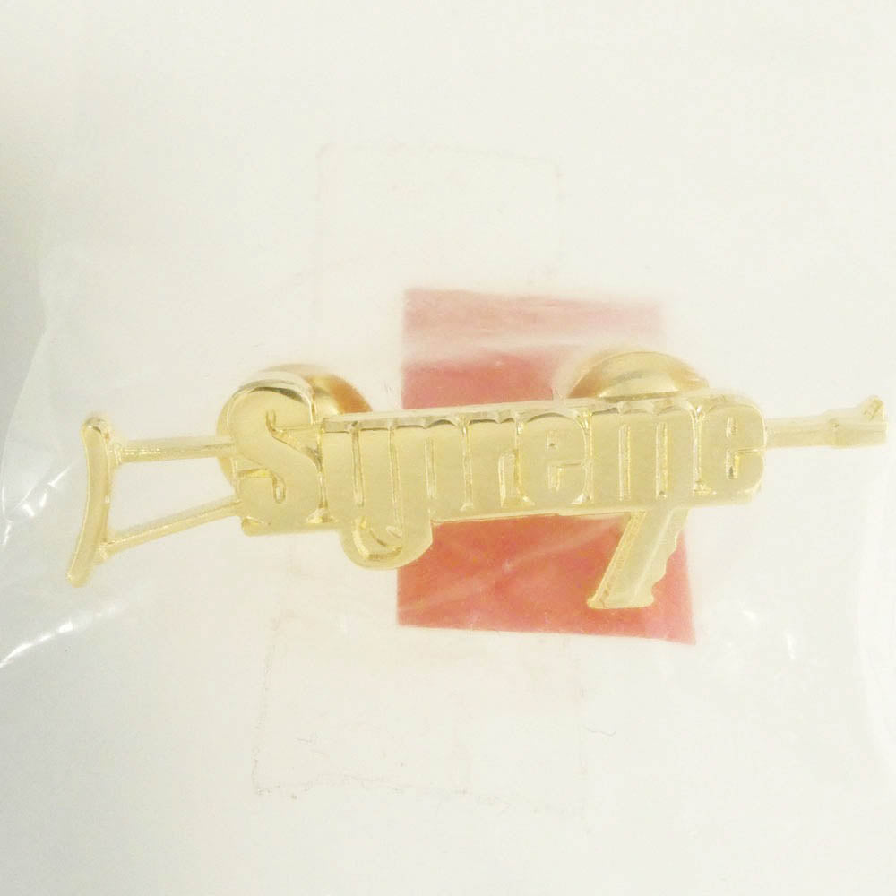 Supreme シュプリーム 17SS Automatic Pin 自動小銃 マシンガン ピンバッチ ピンズ ゴールド系【新古品】【未使用】【中古】
