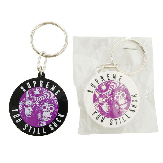Supreme シュプリーム 16SS You Still Suck Keychain ユー スティル サック ラバー キーチェーン キーホルダー ホワイト ブラック 2個セット ブラック系 ホワイト系【新古品】【未使用】【中古】
