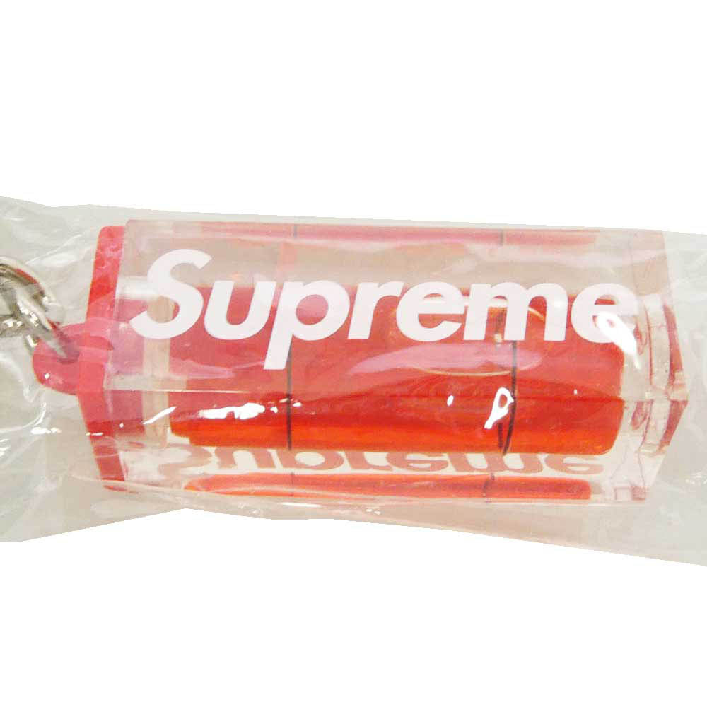 Supreme シュプリーム 18AW Level Keychain レベル キーチェーン キーホルダー 水平器 レッド系【新古品】【未使用】【中古】