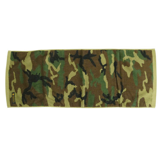 NEIGHBORHOOD ネイバーフッド 17SS 171FTNH-AC01 WOODKAND / C-TOWEL レオパード フェイスタオル モスグリーン系 カーキ系 F【極上美品】【中古】