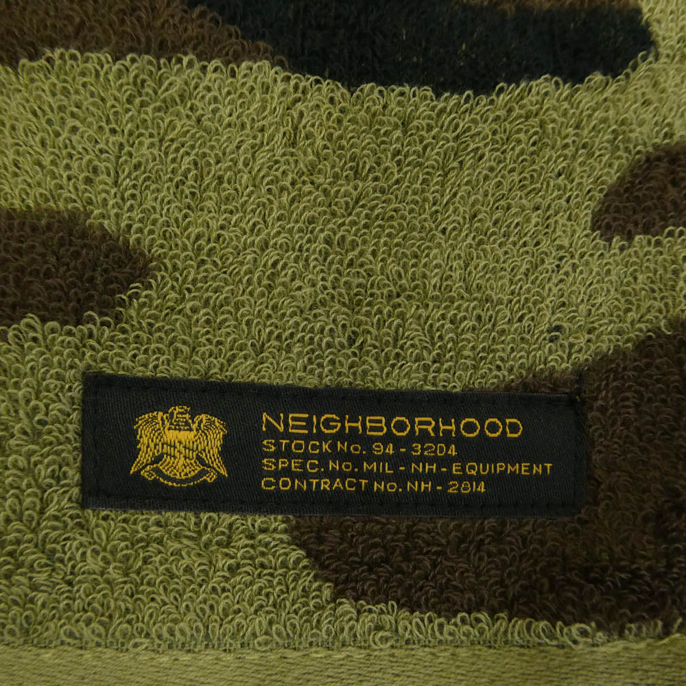 NEIGHBORHOOD ネイバーフッド 17SS 171FTNH-AC01 WOODKAND / C-TOWEL レオパード フェイスタオル モスグリーン系 カーキ系 F【極上美品】【中古】