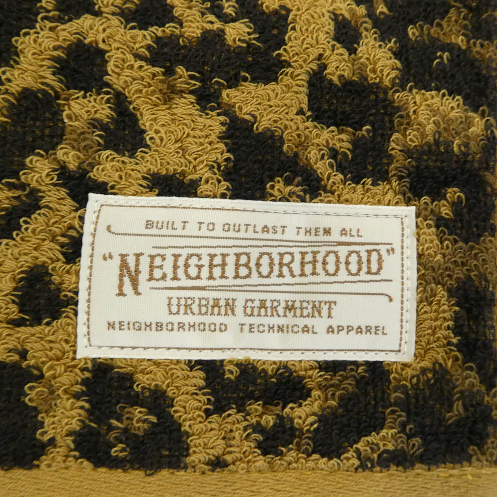 NEIGHBORHOOD ネイバーフッド 14SS 141FTNH-AC01 LEO-L / C-TOWEL レオパード フェイス タオル パイル生地 ブラック系 ブラウン系 F【極上美品】【中古】