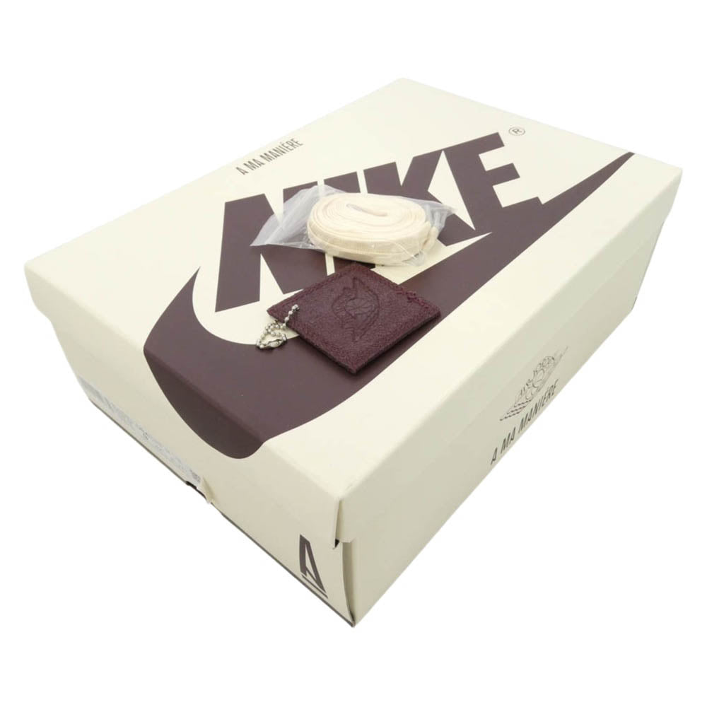 NIKE ナイキ DO7097-100 × A Ma Maniere Air Jordan 1 Retro High OG Sail and Burgundy アママニエール エアジョーダン1 レトロ ハイ OG ハイカットスニーカー オフホワイト系 ダークブラウン系 27cm【美品】【中古】