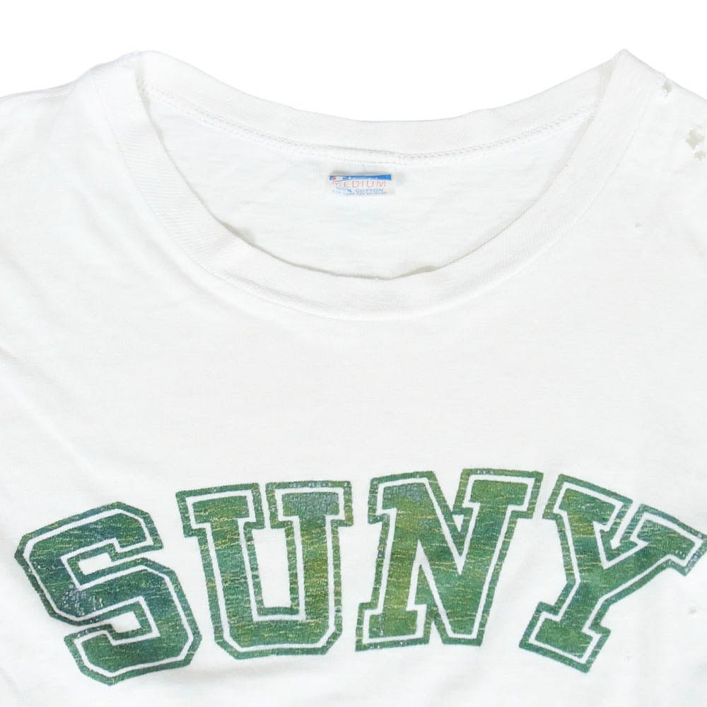 Champion チャンピオン ヴィンテージ 70s バータグ プリント 半袖 Tシャツ ホワイト系 M【中古】