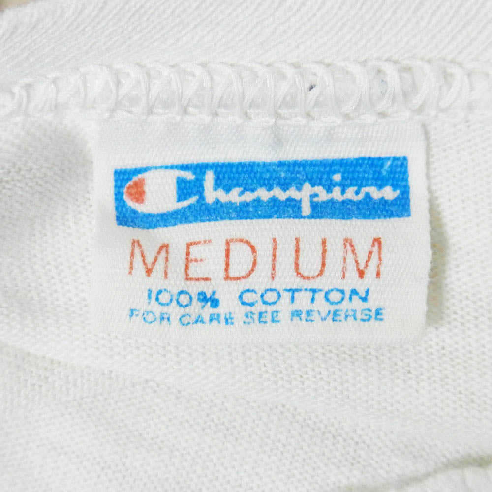 Champion チャンピオン ヴィンテージ 70s バータグ プリント 半袖 Tシャツ ホワイト系 M【中古】