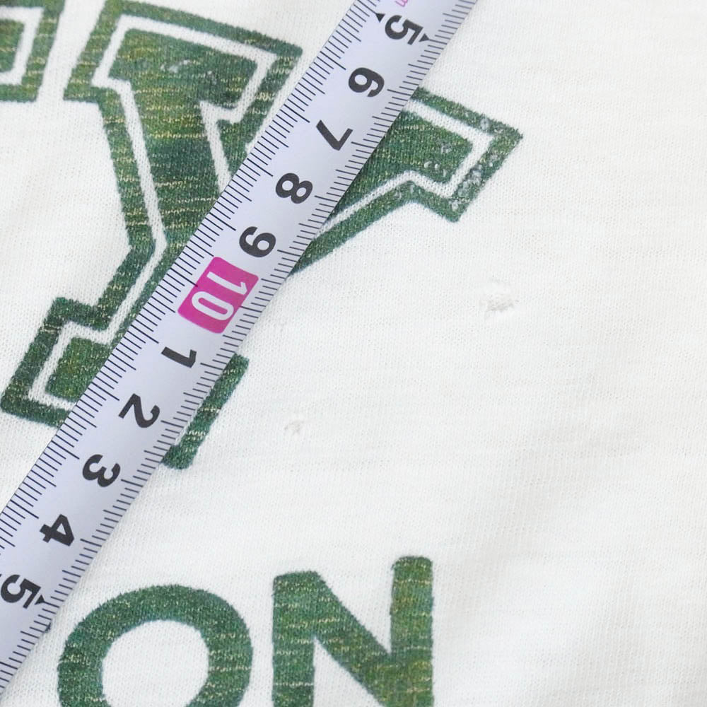 Champion チャンピオン ヴィンテージ 70s バータグ プリント 半袖 Tシャツ ホワイト系 M【中古】