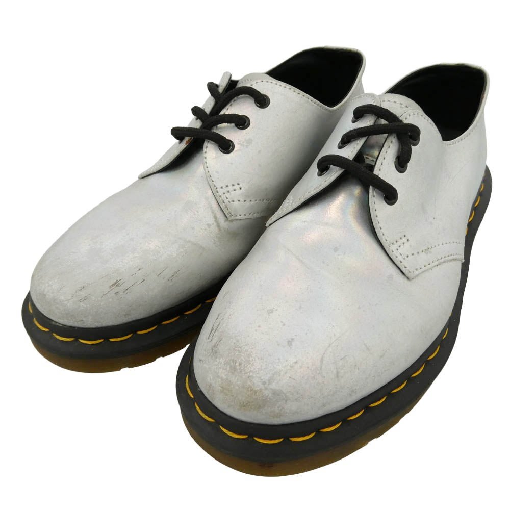 Dr.Martens ドクターマーチン 3ホール レザー シューズ シルバー系 UK5【中古】