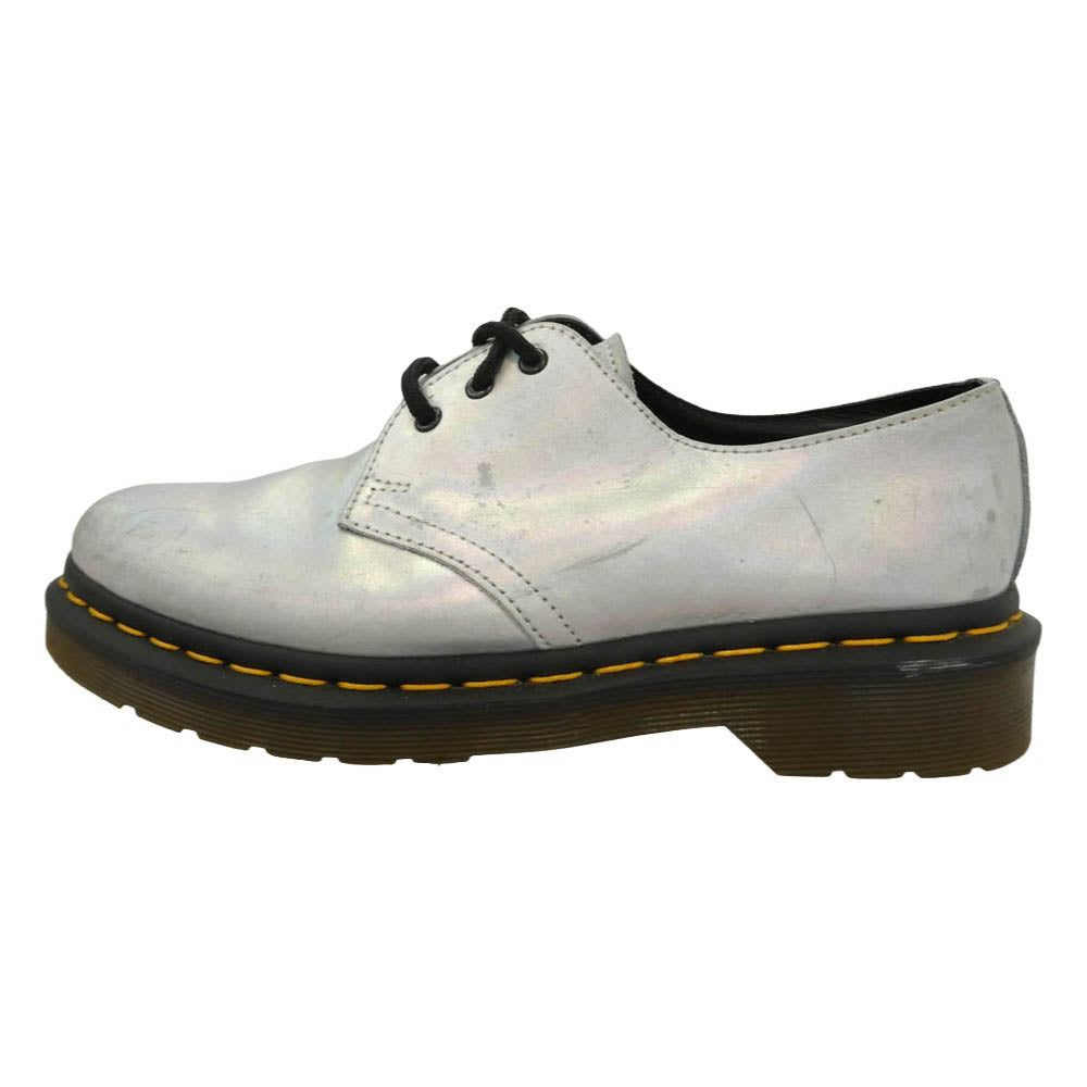 Dr.Martens ドクターマーチン 3ホール レザー シューズ シルバー系 UK5【中古】