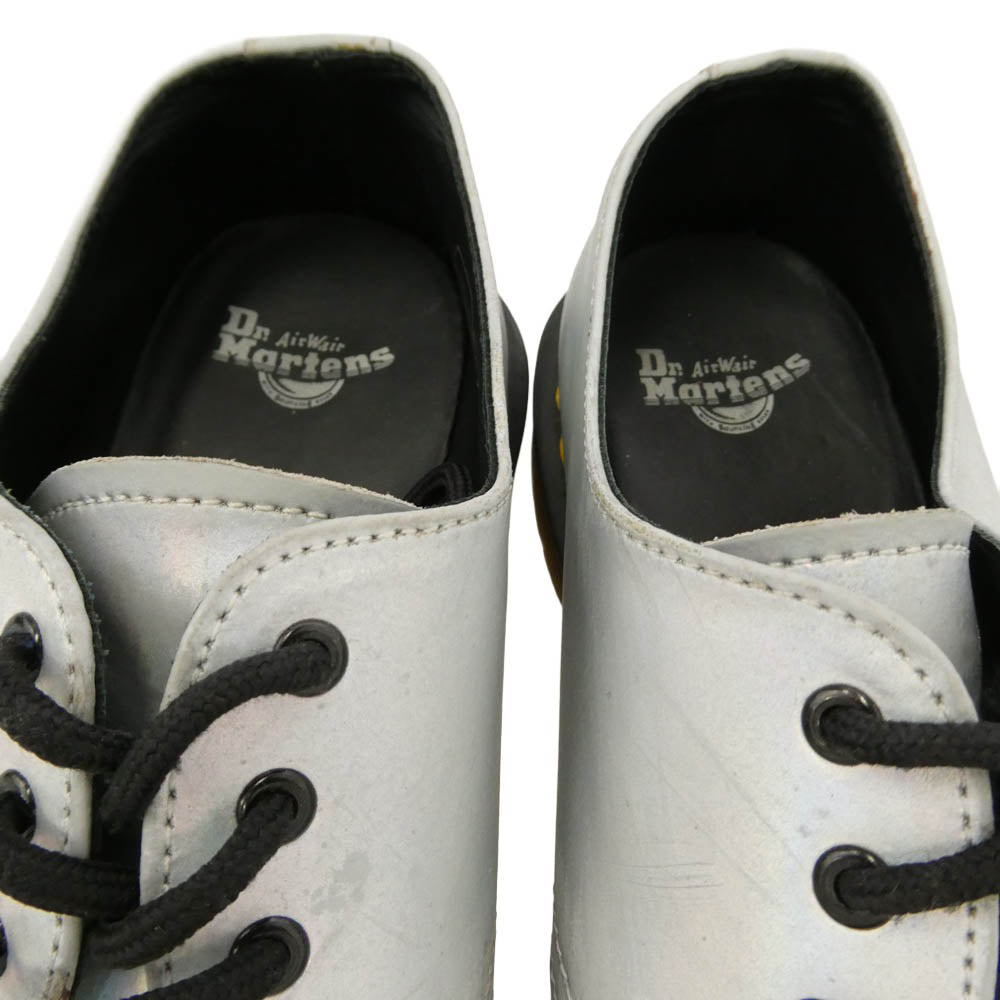 Dr.Martens ドクターマーチン 3ホール レザー シューズ シルバー系 UK5【中古】