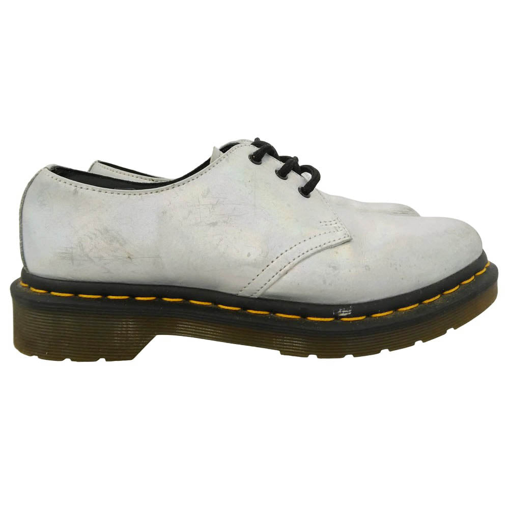 Dr.Martens ドクターマーチン 3ホール レザー シューズ シルバー系 UK5【中古】