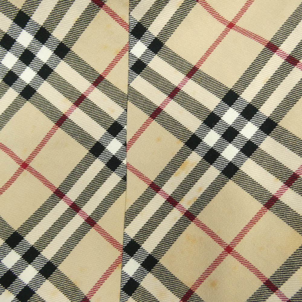 BURBERRY BLUE LABEL バーバリーブルーレーベル ノバチェック ノースリーブ タイト ワンピース ベージュ系 36【中古】
