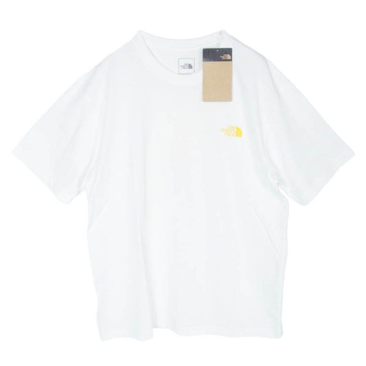 THE NORTH FACE ノースフェイス NT32349 Bandana Square Logo Tee バンダナ スクエア ロゴ 半袖 Tシャツ カットソー ホワイト系 L【新古品】【未使用】【中古】