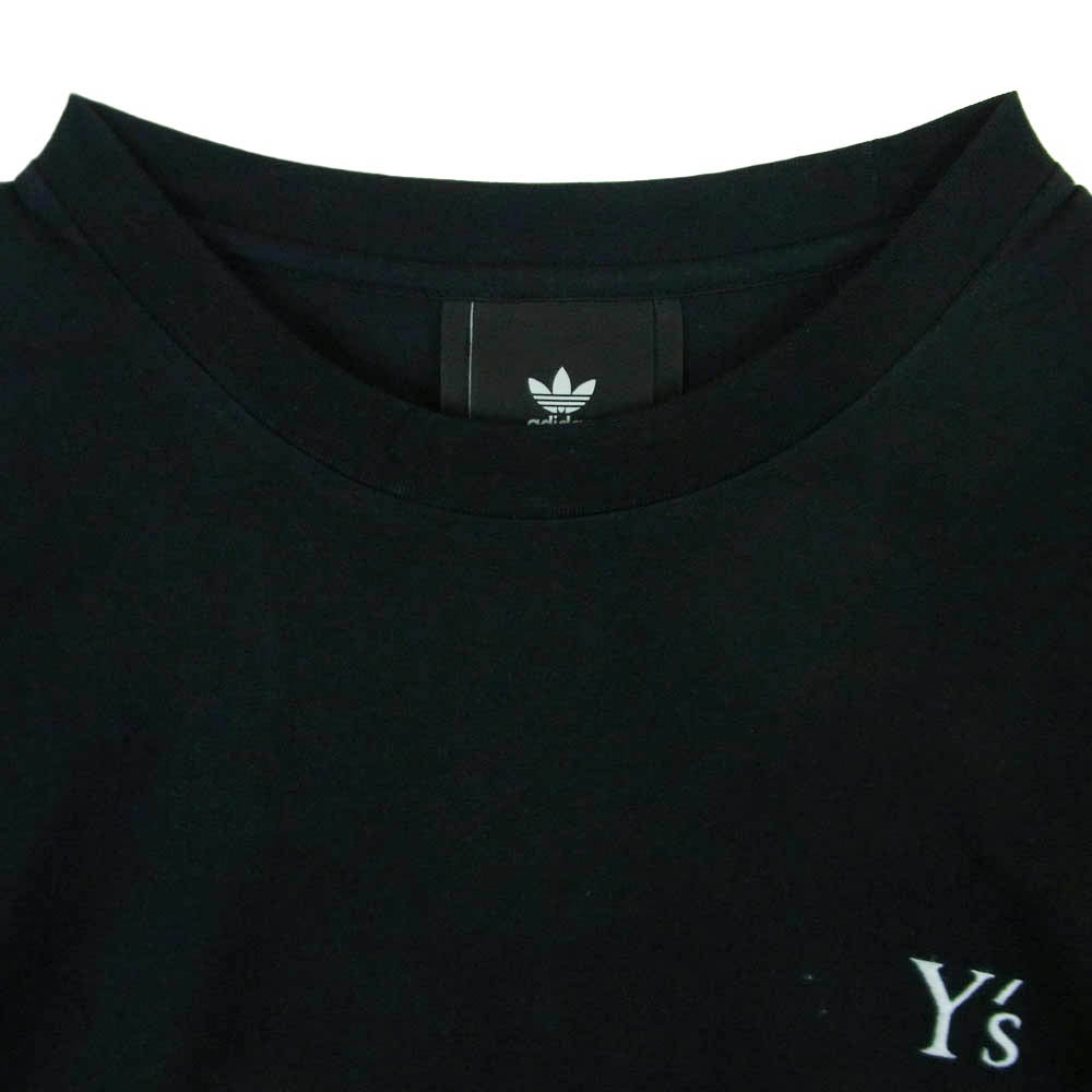 Y's Yohji Yamamoto ワイズ ヨウジヤマモト adidas アディダス IM1815 50周年記念 バックプリント コットン 半袖 Tシャツ ブラック系 XL【中古】