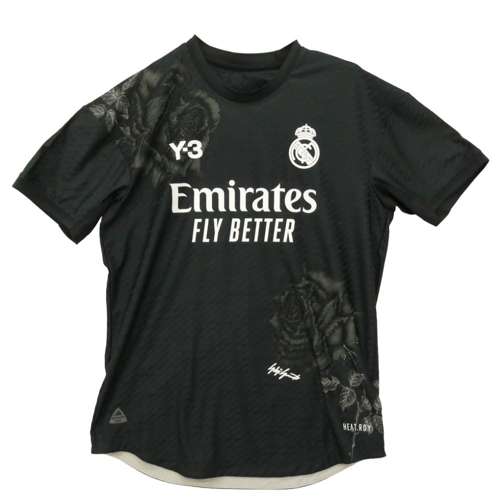 Y-3 Yohji Yamamoto ワイスリー ヨウジヤマモト IN4275 REAL MADRID REAL GK JERSEY ジャージー ブラックローズ 半袖 Tシャツ ブラック系 XL【中古】