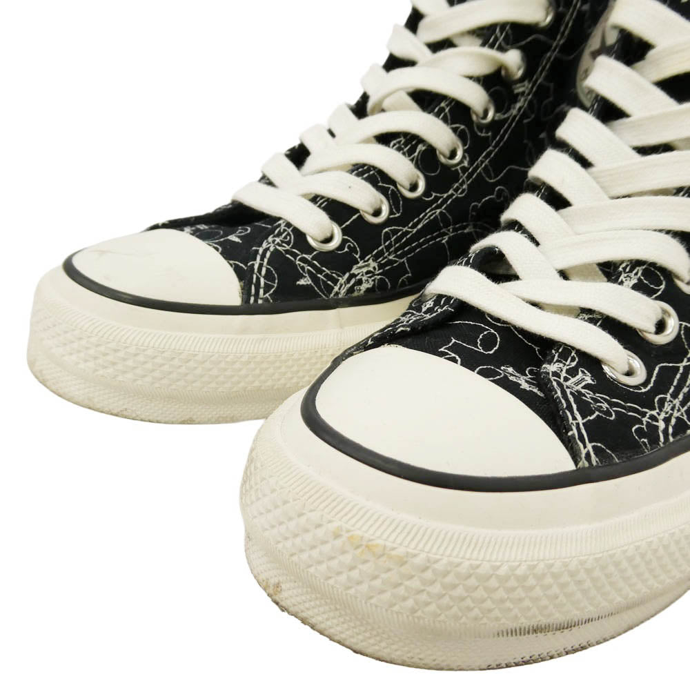 UNDERCOVER アンダーカバー CONVERSE コンバース 1CL579 × CONVERSE Addict コンバース アディクト CHUCK TAYLOR MATERIAL UC HI ハイカット スニーカー ブラック系 ホワイト系 27.0cm【中古】