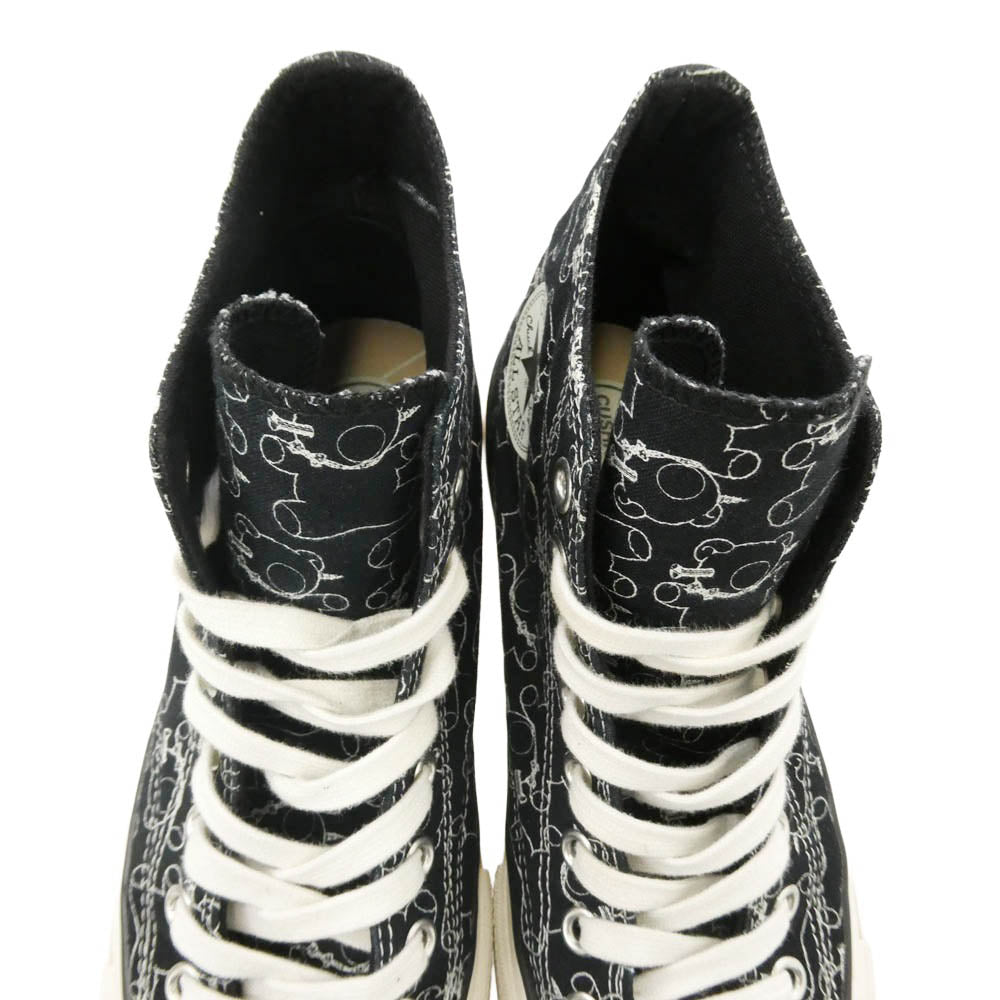 UNDERCOVER アンダーカバー CONVERSE コンバース 1CL579 × CONVERSE Addict コンバース アディクト CHUCK TAYLOR MATERIAL UC HI ハイカット スニーカー ブラック系 ホワイト系 27.0cm【中古】