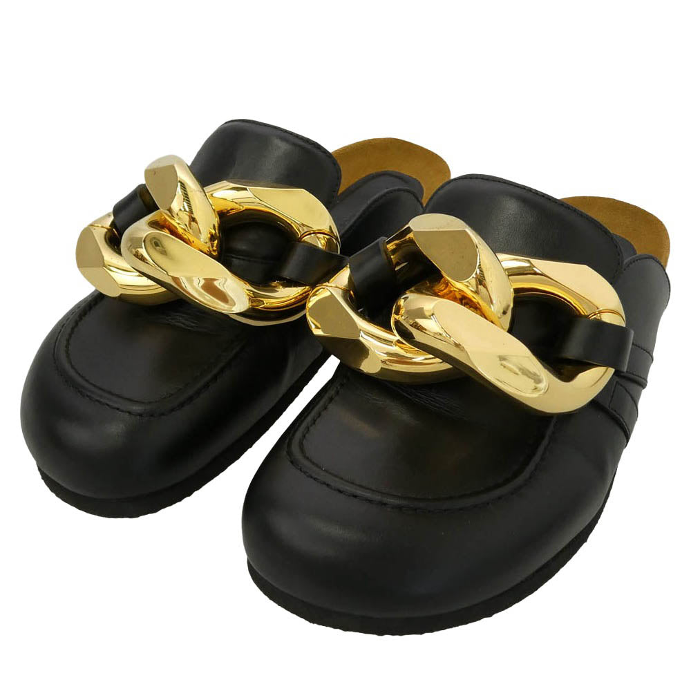 J.W.Anderson. ジェイダブリューアンダーソン AN35504A Chain Loafer チェーン ローファー シューズ サンダル ブラック系 ゴールド系 42【中古】