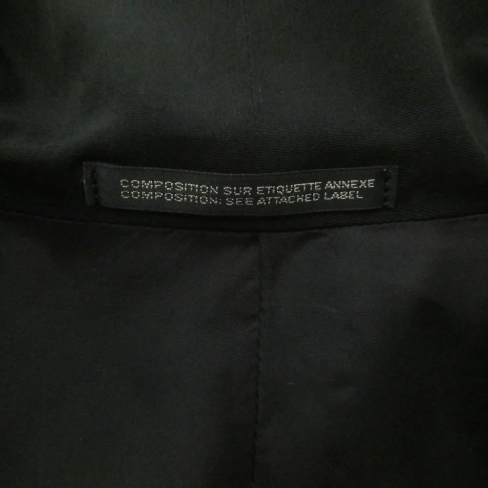 Yohji Yamamoto POUR HOMME ヨウジヤマモトプールオム 23SS HZ-J07-500 TA TUXEDO O-JACKET WITH HOODIE トリポリタキシード素材 ピークドラペル切替 フード付 テーラードジャケット ブラック系 2【中古】