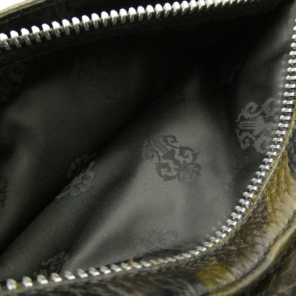 CHROME HEARTS クロムハーツ（原本無） Wave Cross Ball Wallet カモフラージュ ウェーブ クロスボール レザー ウォレット カーキ系【中古】