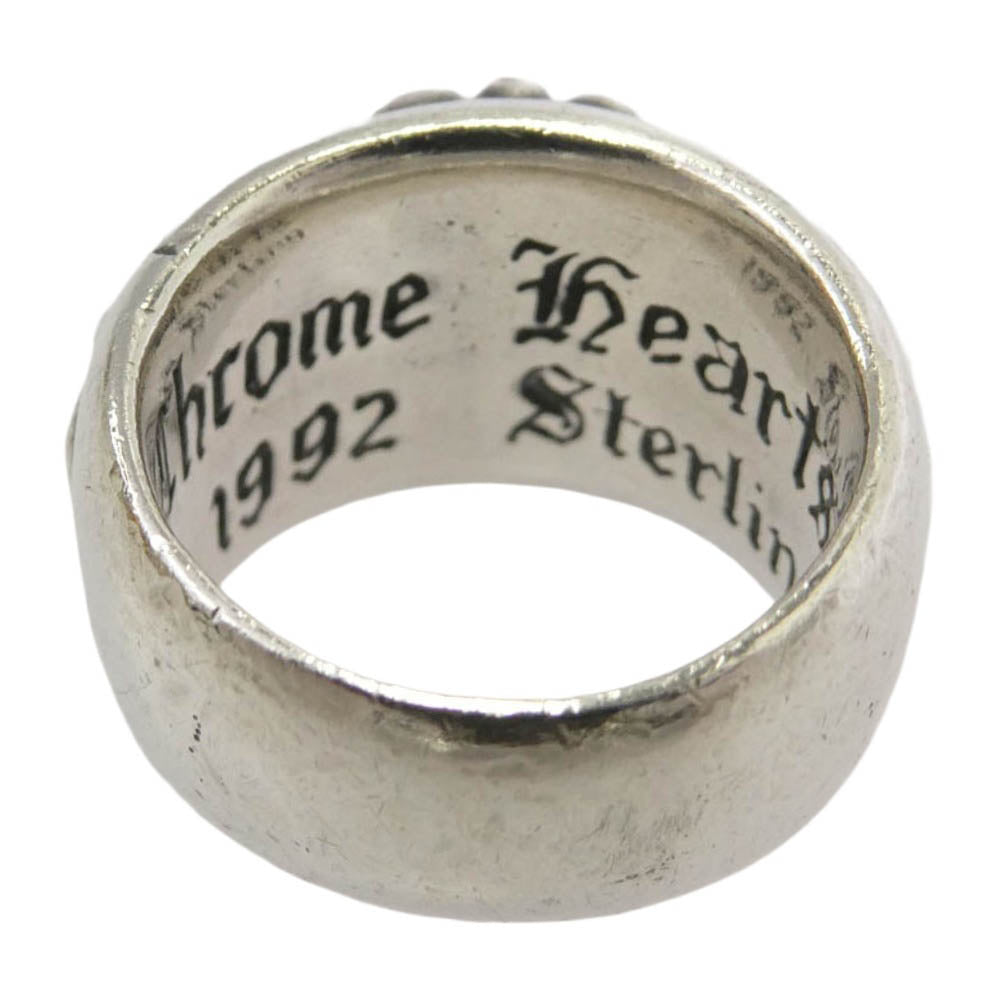 CHROME HEARTS クロムハーツ（原本有） FLRL CRS 1DIA フローラルクロス 1ダイヤ リング シルバー系 約9.5号【中古】