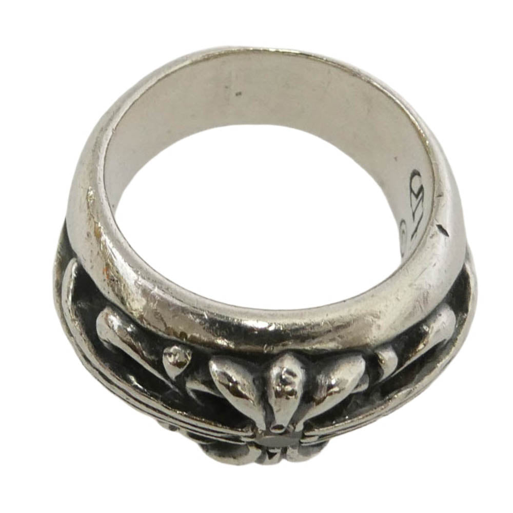 CHROME HEARTS クロムハーツ（原本有） FLRL CRS 1DIA フローラルクロス 1ダイヤ リング シルバー系 約9.5号【中古】