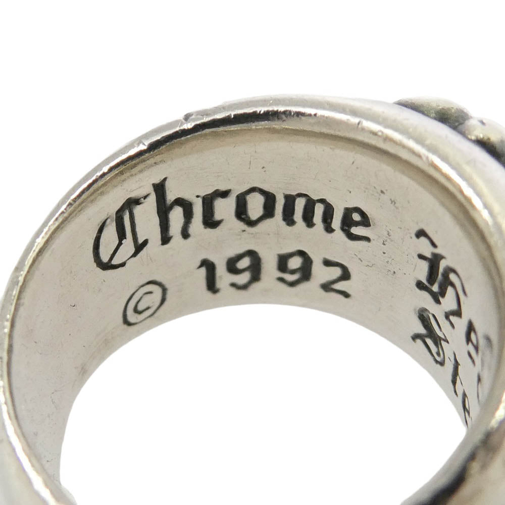 CHROME HEARTS クロムハーツ（原本有） FLRL CRS 1DIA フローラルクロス 1ダイヤ リング シルバー系 約9.5号【中古】