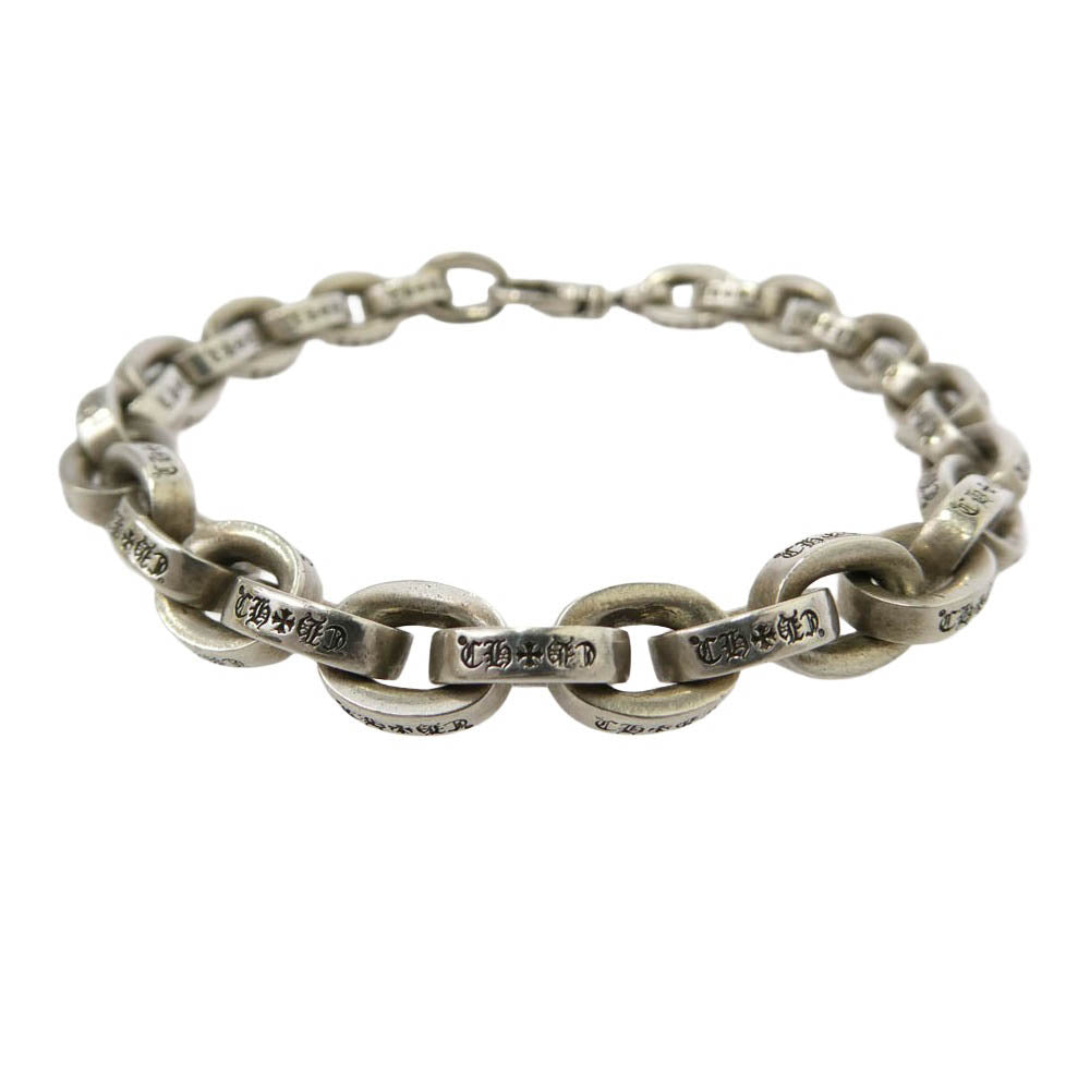 CHROME HEARTS クロムハーツ（原本無） 8inch LARGE PAPER CHN ラージペーパー チェーン ブレスレット シルバー系【中古】