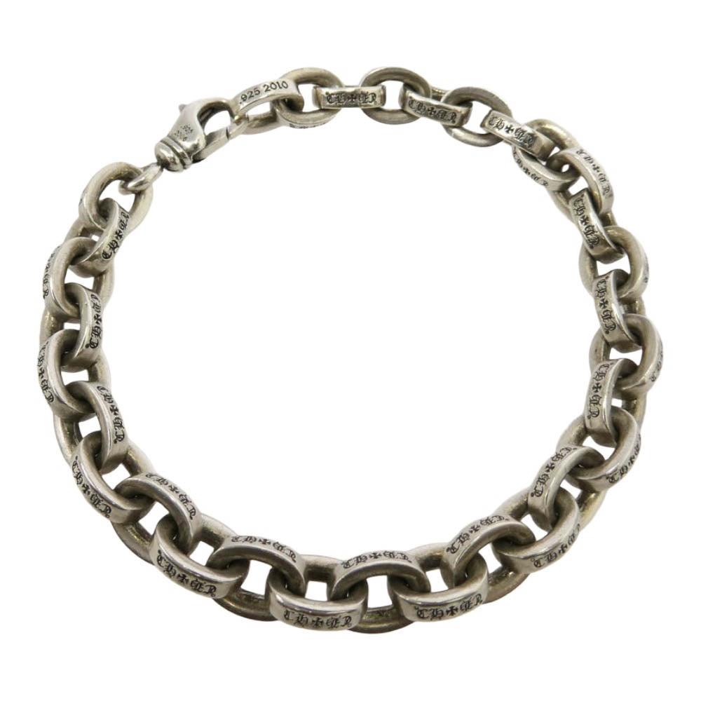 CHROME HEARTS クロムハーツ（原本無） 8inch LARGE PAPER CHN ラージペーパー チェーン ブレスレット シルバー系【中古】