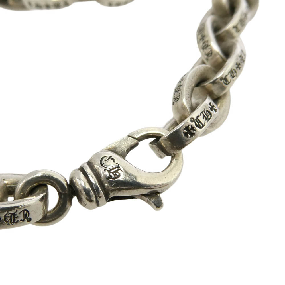 CHROME HEARTS クロムハーツ（原本無） 8inch LARGE PAPER CHN ラージペーパー チェーン ブレスレット シルバー系【中古】