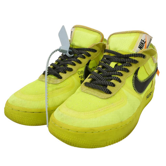 NIKE ナイキ OFF-WHITE オフホワイト 18AW AO4606-700 × Off-White Air Force 1 Low Volt AF1 【フェイクバスターズ鑑定済】オフホワイト エアフォース ロー ボルト スニーカー ライトグリーン系 25.5cm【中古】