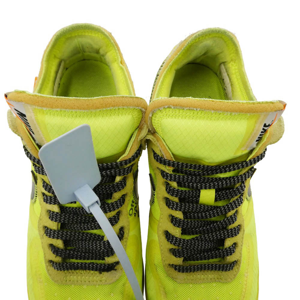 NIKE ナイキ OFF-WHITE オフホワイト 18AW AO4606-700 × Off-White Air Force 1 Low Volt AF1 【フェイクバスターズ鑑定済】オフホワイト エアフォース ロー ボルト スニーカー ライトグリーン系 25.5cm【中古】