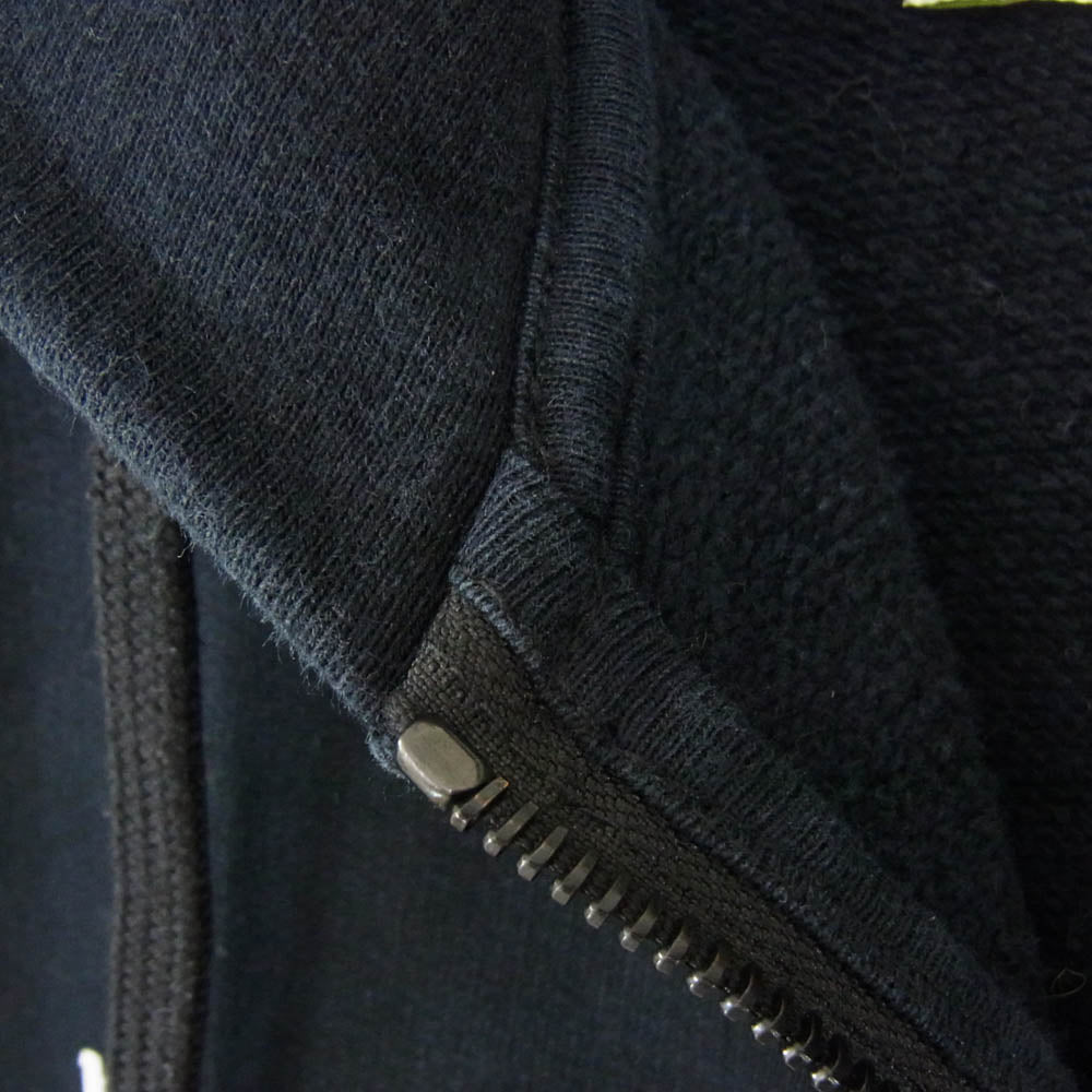 OFF-WHITE オフホワイト 19AW OMBE001E19E30005 MARIANA SLIM ZIPPED HOODIE マリアナ スリム ジップ フーディー プリント パーカー ブラック系 M【中古】