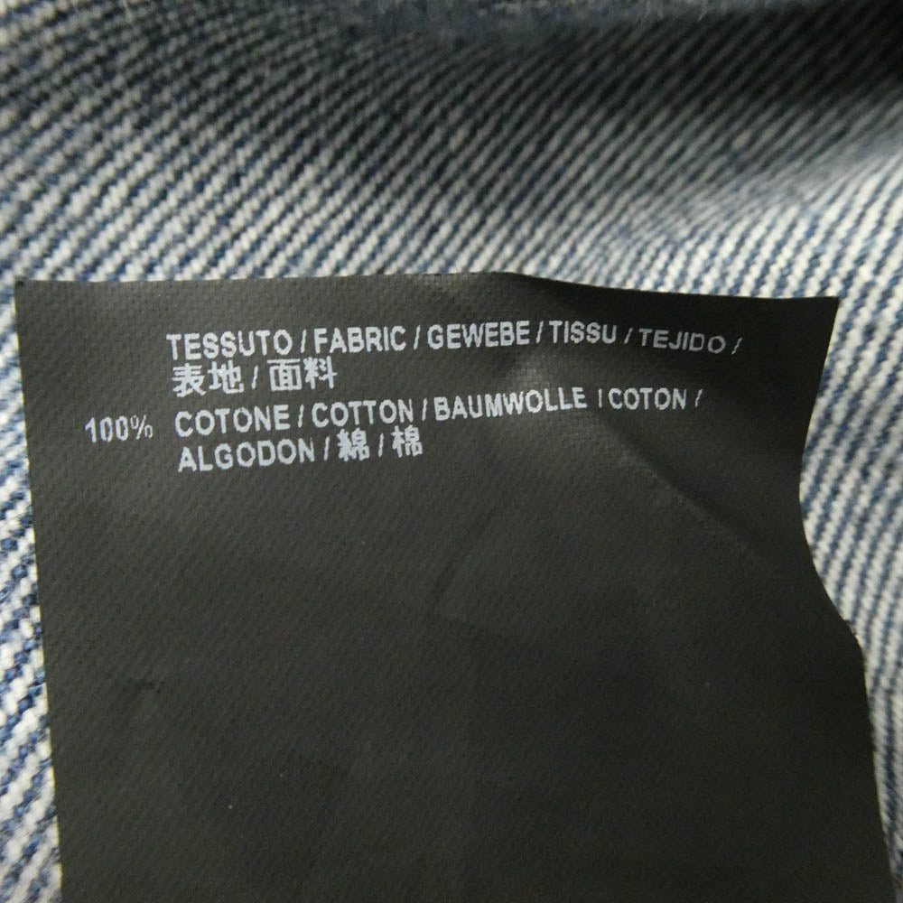 BALENCIAGA バレンシアガ 18AW 529179 TAP04 Graffiti Denim Jacket グラフィック ペイント デニム ジャケット インディゴブルー系 34【中古】