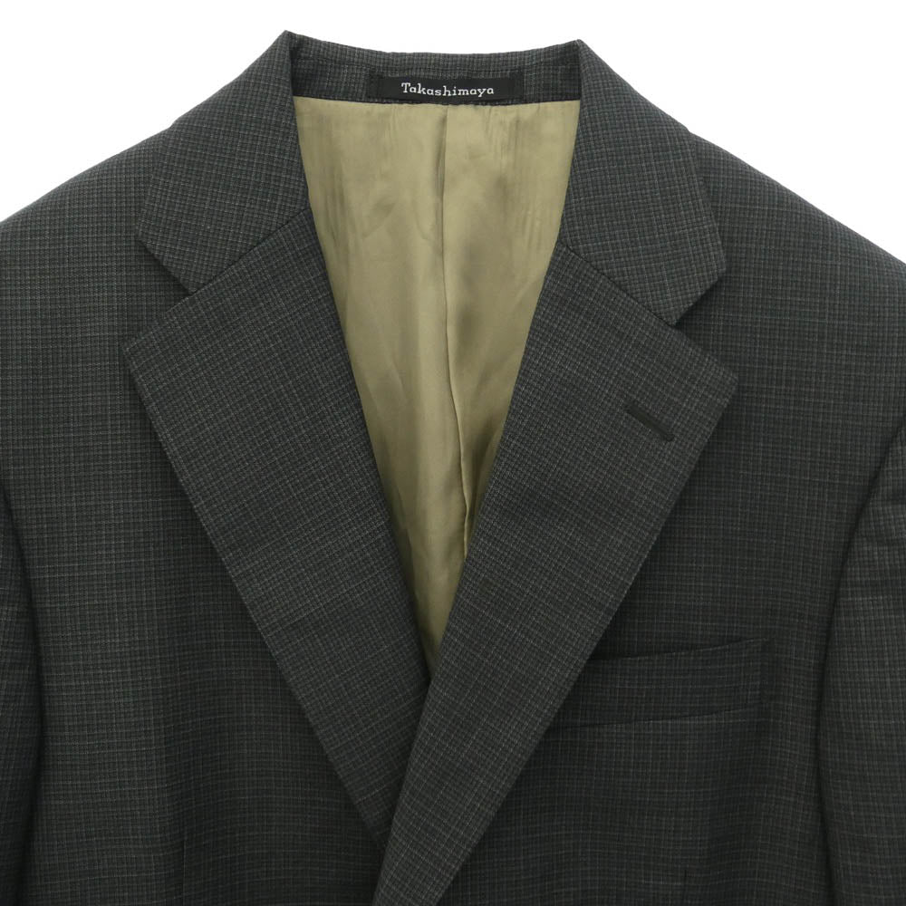 Takashimaya Ermenegildo Zegna ゼニア生地 スーツ 2B テーラードジャケット パンツ セットアップ グレー系 上下：S【中古】