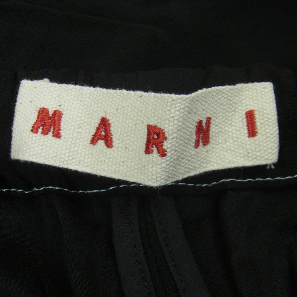 MARNI マルニ P19PAMA014A02TV285-00N99 レーヨン アセテート スラックス イージー パンツ ブラック系 42【中古】