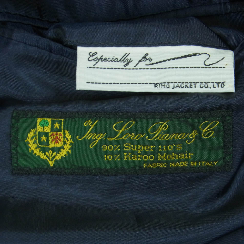 RING JACKET リングジャケット Loro Piana ロロピアーナ Loro Piana Fabric Wool ロロピアーナ社製生地 3B テーラード ジャケット ダークネイビー系 サイズ表記なし【中古】