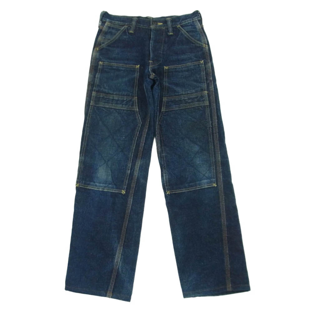 SAMURAI JEANS サムライジーンズ SM410DBN DOUBLE KNEE WORK PANTS 17oz ダブルニー デニム ワーク パンツ インディゴブルー系 28【中古】