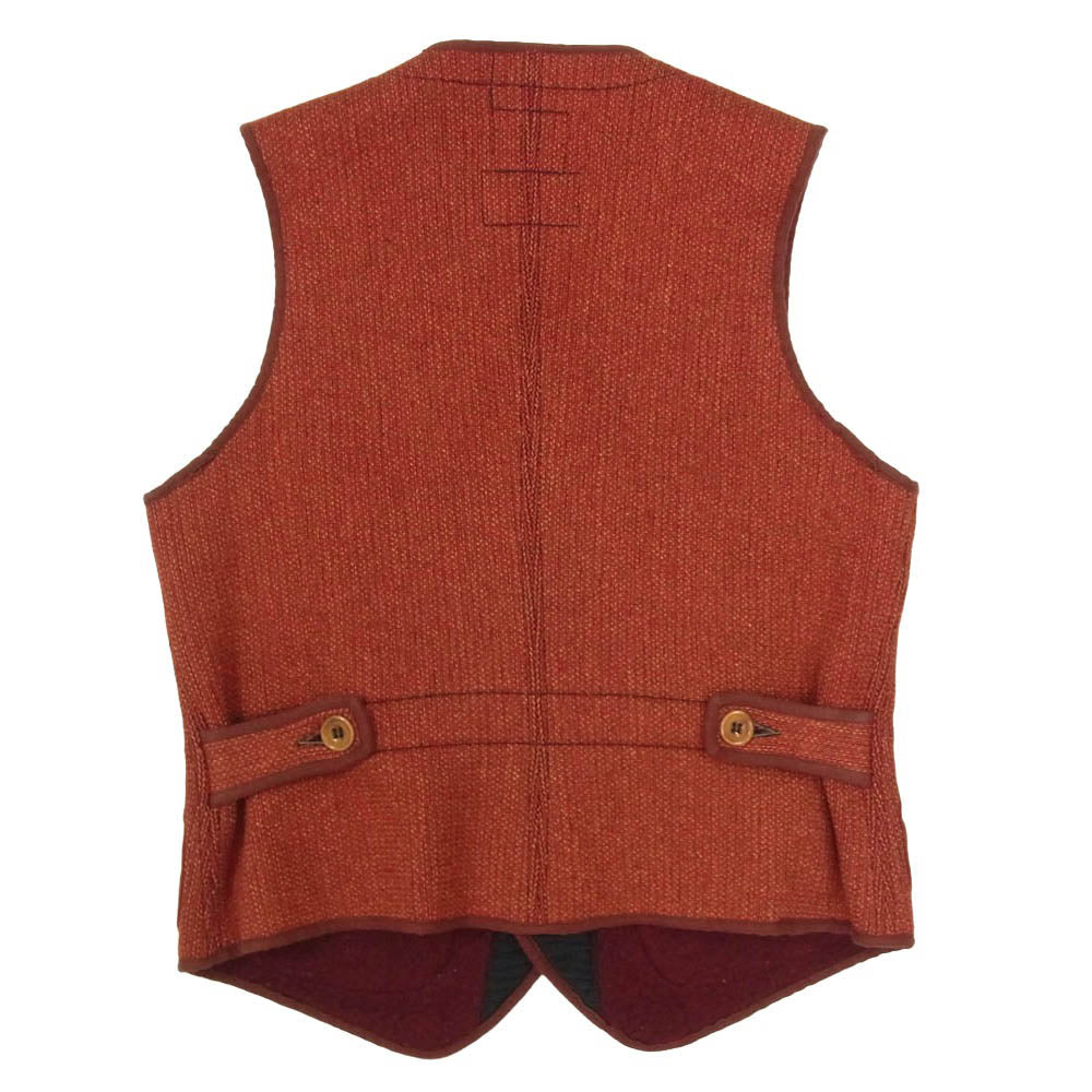 FREEWHEELERS フリーホイーラーズ DRUMHELLER ドラムヘラー ビーチクロス ベスト レッド系 バーガンディー系 34【中古】