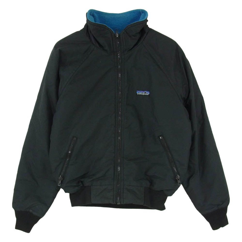 patagonia パタゴニア 80s 三角タグ Rマーク USA製 キッズ 子供用 シェルド シンチラ ジャケット ブラック系 7/8【中古】